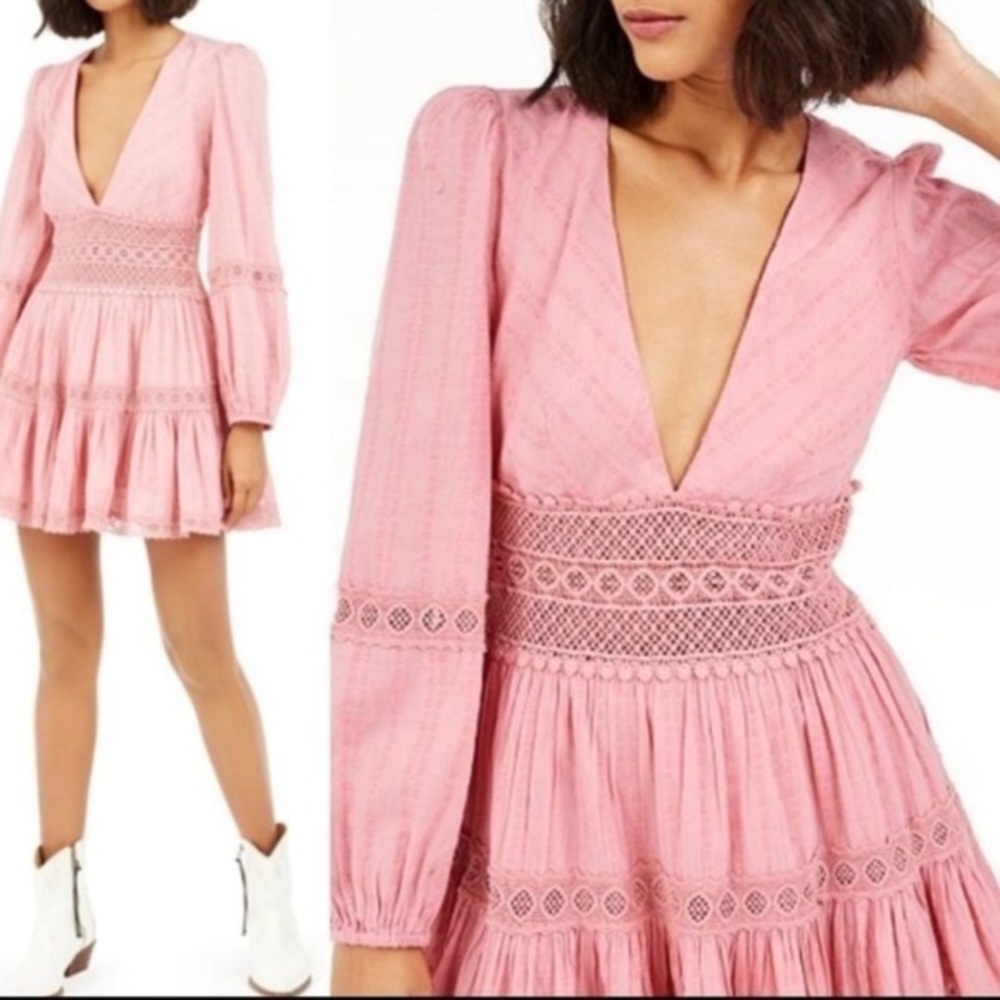 Free People crochet cotton mini dress